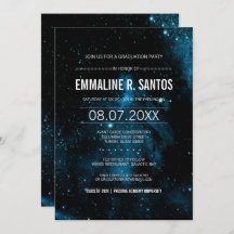 A festa de formatura azul da galáxia convida