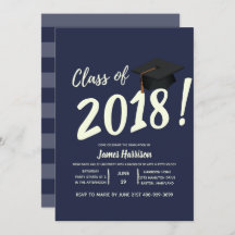 Convite à Festa de formatura Azul Marinho Náutico