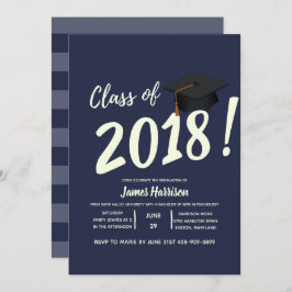 Convite à Festa de formatura Azul Marinho Náutico