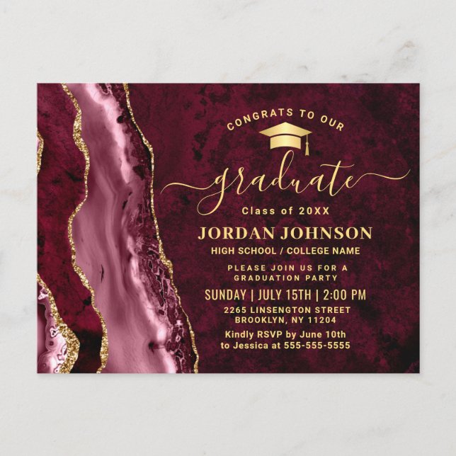 Convite à Festa de formatura da Borgonha do Ouro M (Frente)