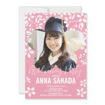 Convite à Festa de formatura de cereja SAKURA