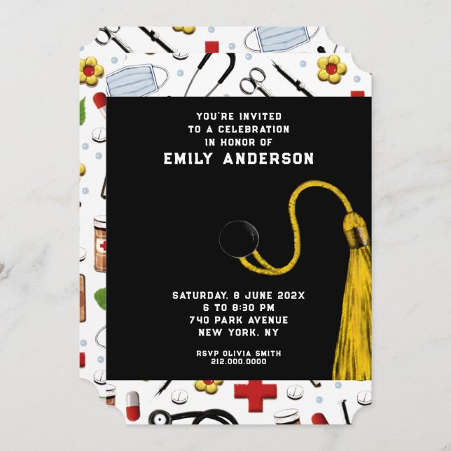 Convite à Festa de formatura de Enfermeiros (Frente/Verso)