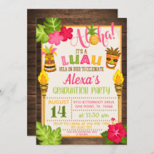 Convite à Festa de formatura de Luau