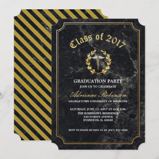 convite à festa de formatura de ouro negro