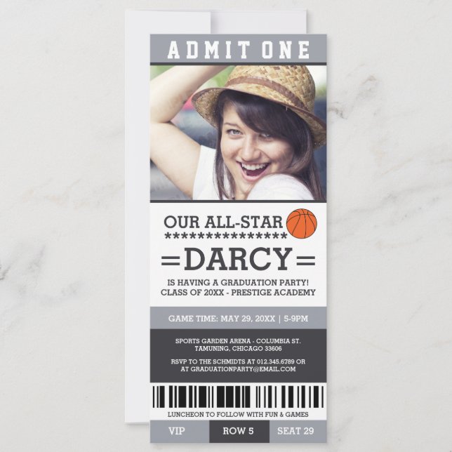 Convite A festa de formatura do basquetebol convida (Frente)