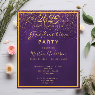 Convite à Festa de formatura do orçamento em ouro