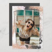 Convite à Festa de formatura Dourada Elegante