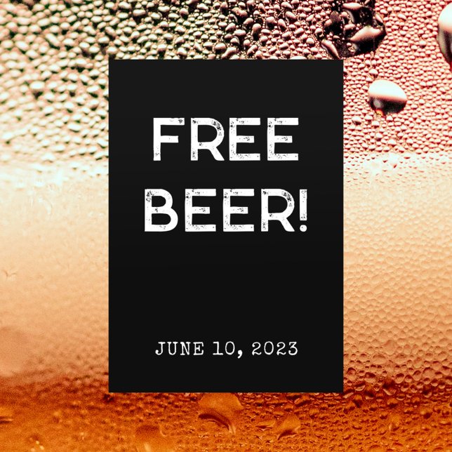 Convite à Festa de formatura Engraçado Free Beer 2 (Criador carregado)