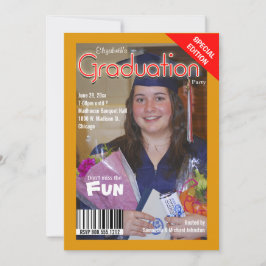 Convite A festa de formatura feita sob encomenda do estilo