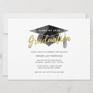 Convite à Festa de formatura Minimalista de Forma