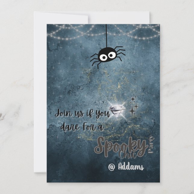 Convite à Festa de Halloween Chic Spooky (Frente)
