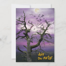 Convite à Festa de Halloween da Árvore de Bat Assu