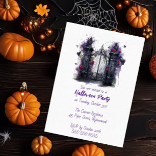 Convite à Festa de Halloween de Portão Encantada