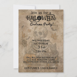 Convite à Festa de Halloween de Skeleton Spooketon