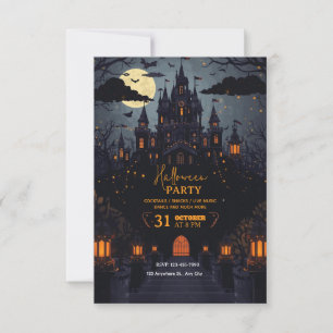 Convite à Festa de Halloween Mística à Noite