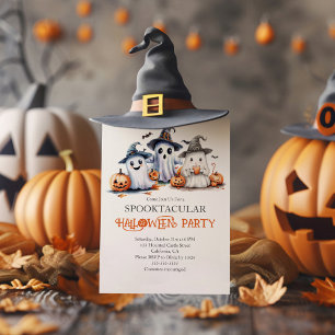 Convite à Festa de Halloween para Crianças Fantasm