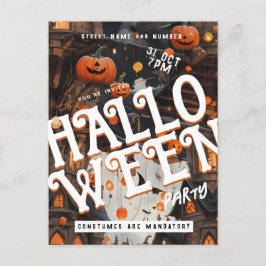 Convite à Festa de Halloween para Nuvens do Castel