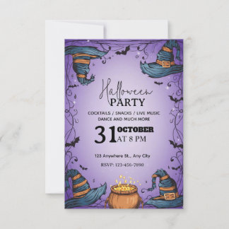 Convite à Festa de Halloween Spooky - Editável