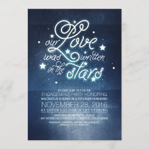 Convite à Festa de noivado das Estrelas Românticas