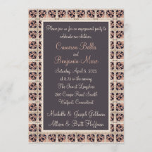 Convite à Festa de noivado de Azulejos Espanhol