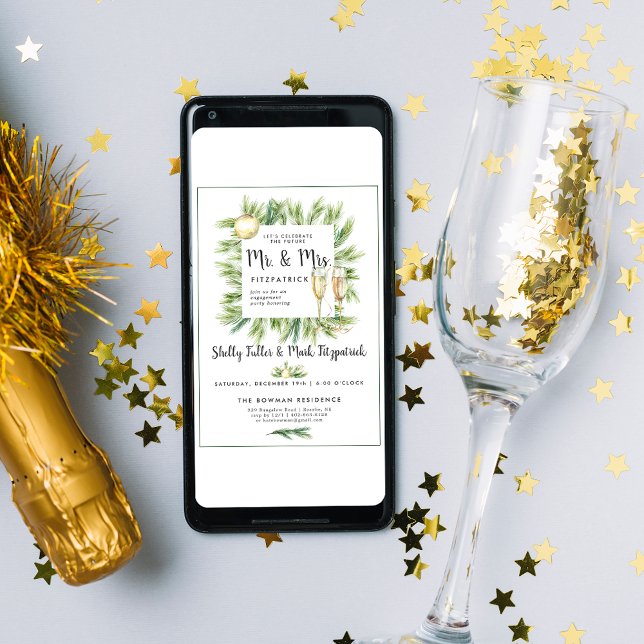 Convite à Festa de noivado de Natal (Criador carregado)