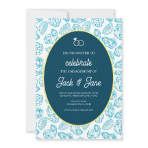 Convite à Festa de noivado de ostras