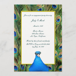 Convite à Festa de noivado de Peacock