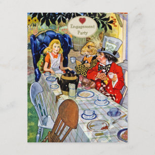 Convite A festa de noivado do Hatter louco