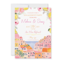 Convite à Festa de noivado em língua italiana