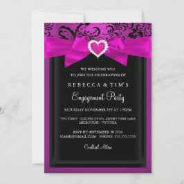 Convite à Festa de noivado Romântica Rosa