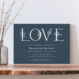 Convite à Festa de noivado Secret Garden