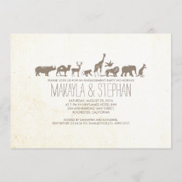 Convite à Festa de noivado Zoo Safari