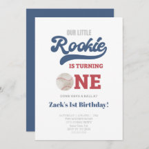 Convite à Festa de primeiro aniversario Rookie Bas