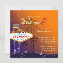 Convite à Festa de solteira Chic Las Vegas