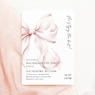 Convite à Festa de solteira de Arco Rosa Moderno