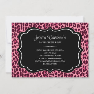 Convite à Festa de solteira de Leopardo Rosa Quen