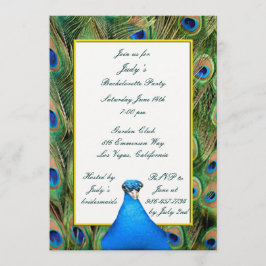 Convite à Festa de solteira de Peacock