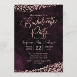 Convite à Festa de solteira Dourada de Marsala Ros