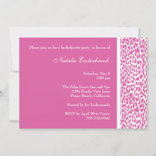 Convite à Festa de solteira Leopardo Rosa