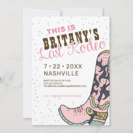 Convite à Festa de solteira Rosa da Última Rodeio