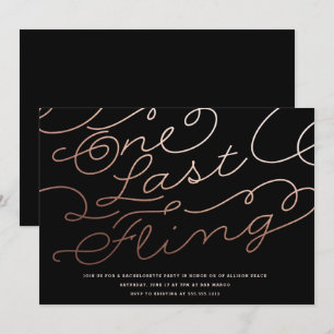CONVITE À festa de solteira // um último voo
