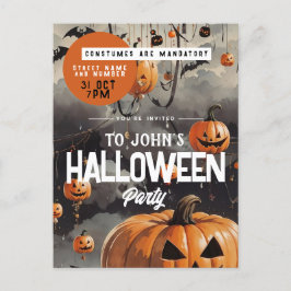 Convite à Festa de Spooky Castle Halloween