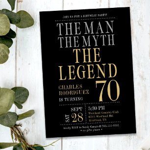 Convite A Festa dos 70 Anos do Homem o Mito a Lenda