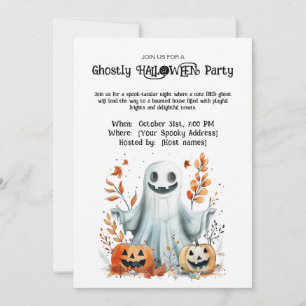 Convite à festa Ghosted HALLOWEEN