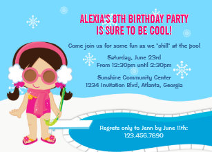 Convites Festa Na Piscina Das Criancas Zazzle Com Br