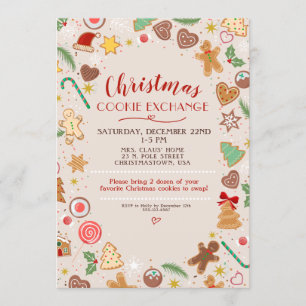 Convite A festa natalícia da troca da troca do biscoito
