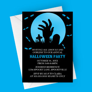 Convite à Festa Zombie Halloween