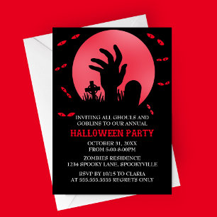 Convite à Festa Zombie Halloween