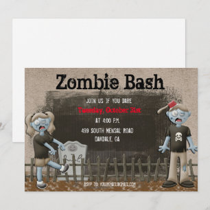 Convite à Festa Zombie Halloween