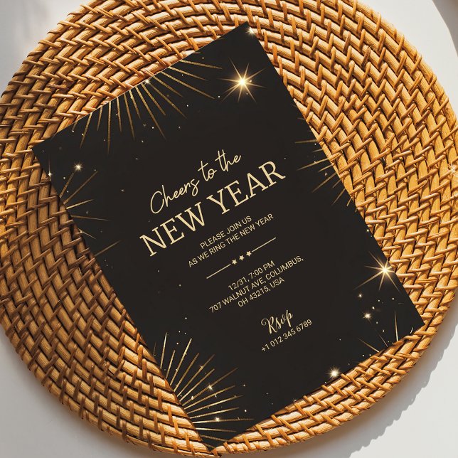 Convite A festive new year's invitation card (Criador carregado)